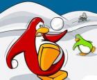 Penguenler Club Penguin üzerinde bir kar savaşı